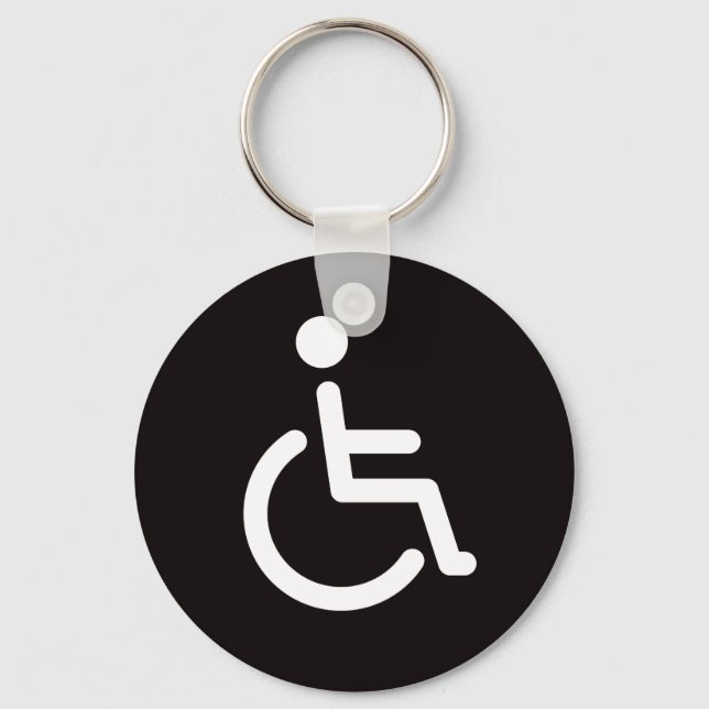 Mit Behinderung Symbol Schlüsselanhänger (Vorderseite)