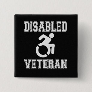 Mit Behinderung Veteran Button