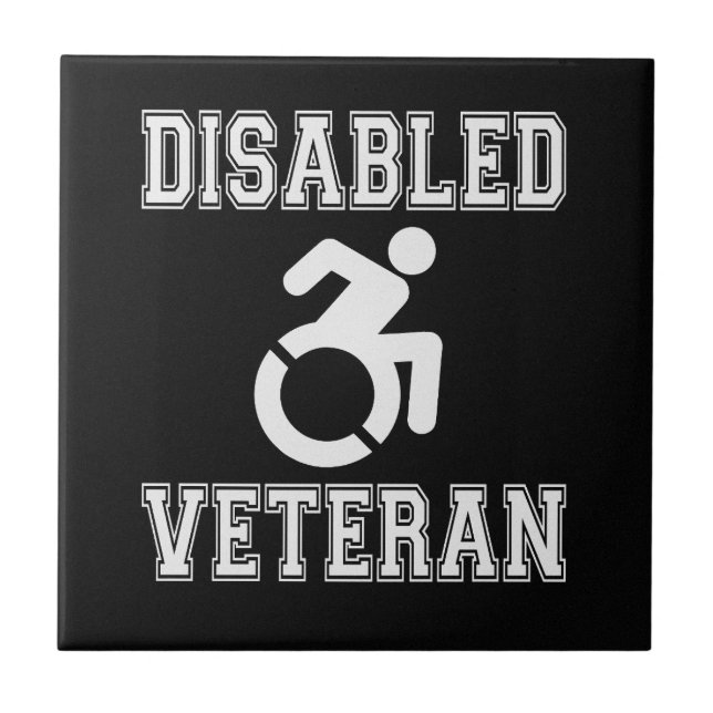 Mit Behinderung Veteran Fliese (Vorderseite)