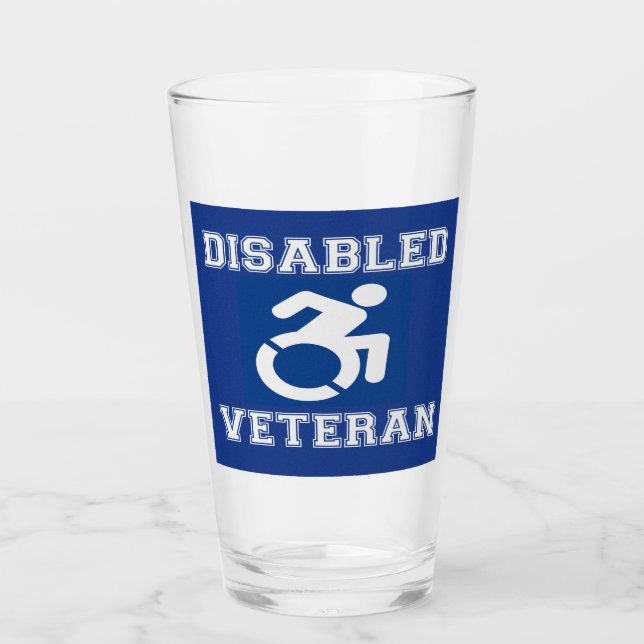 Mit Behinderung Veteran Glas (Vorderseite)