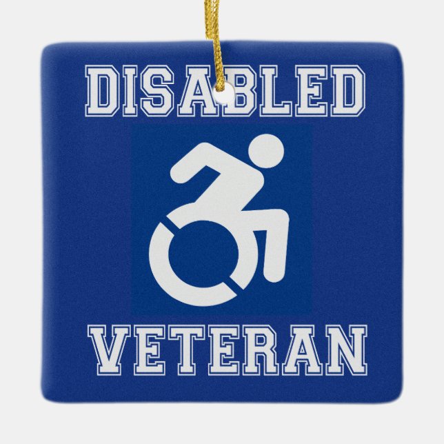 Mit Behinderung Veteran Keramikornament (Vorderseite)