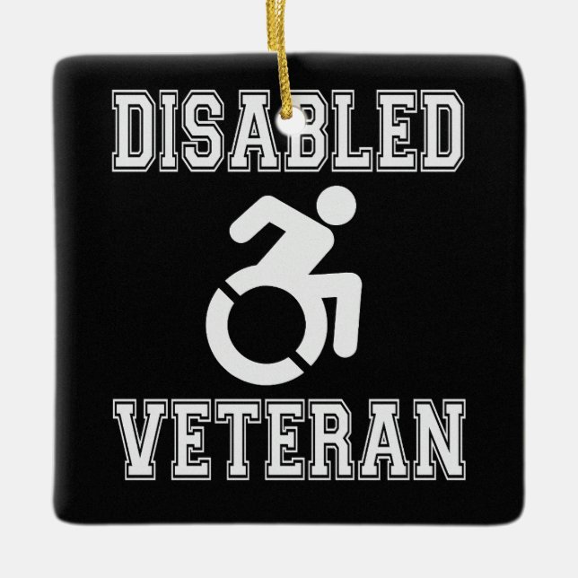 Mit Behinderung Veteran Keramikornament (Vorderseite)