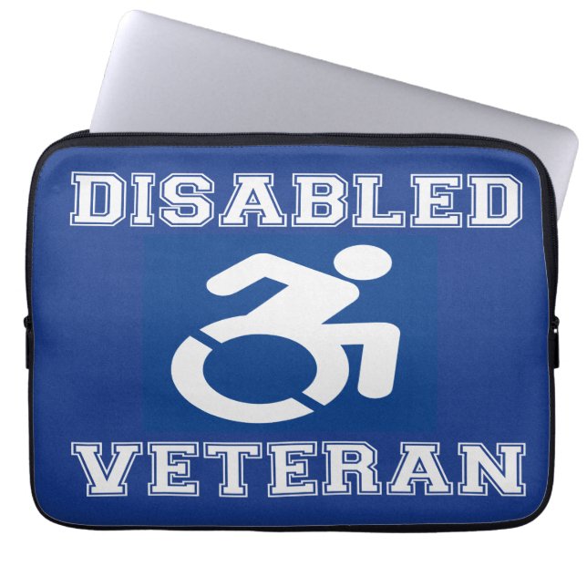Mit Behinderung Veteran Laptopschutzhülle (Vorderseite)