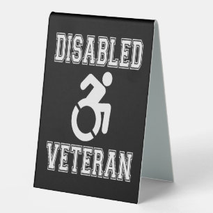 Mit Behinderung Veteran Tischaufsteller