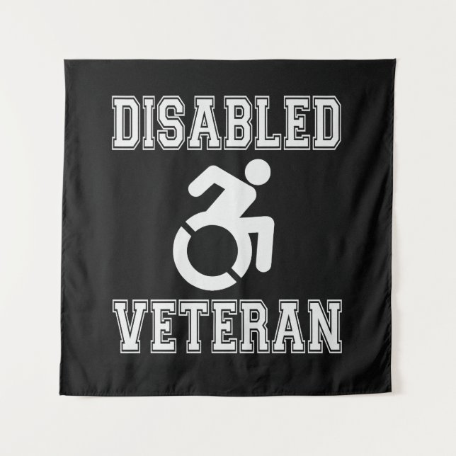 Mit Behinderung Veteran Wandteppich (Vorderseite)