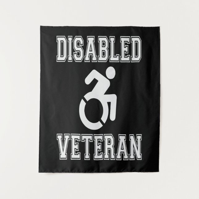 Mit Behinderung Veteran Wandteppich (Vorderseite)