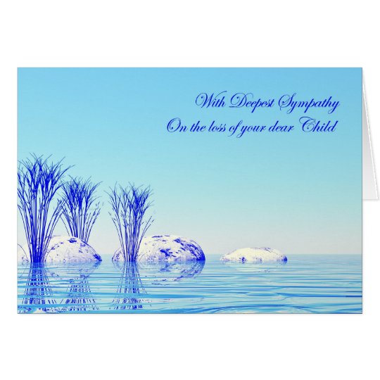 Mit Beileid auf Verlust des Kindes Grußkarte Zazzle