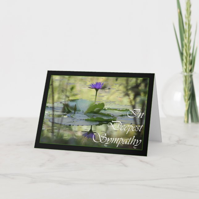 Mit Beileid, einfach bekundetes Beileid Karte (Vorderseite)