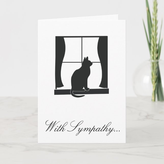 Mit Beileid für den Verlust einer Katze Karte (Vorderseite)