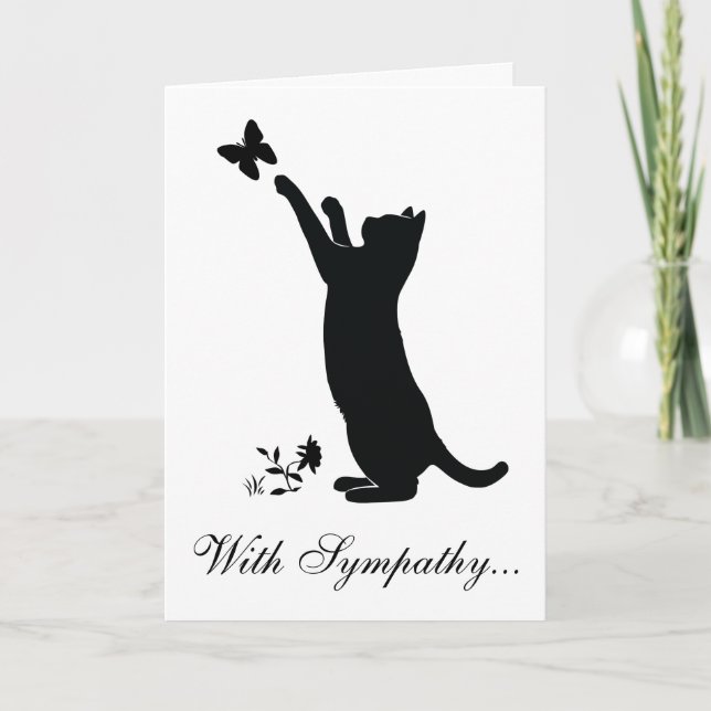 Mit Beileid Verlust einer Katze Karte (Vorderseite)