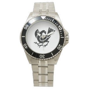 Mit Beinen versehene Krähe drei Armbanduhr