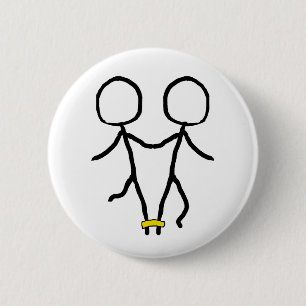 Mit Beinen versehenes Rennen drei Button