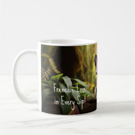 Mit benutzerdefiniertem Text 🐶 Franchie-Welpe Kaffeetasse