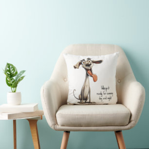 Mit benutzerdefiniertem Text 🐶 verrückte 🤪 Kissen