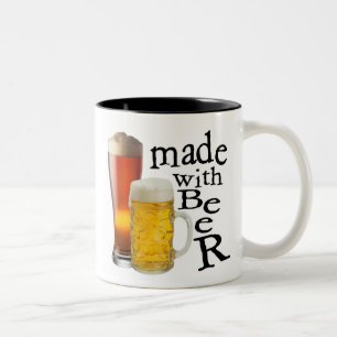 Mit bier-komischer Kaffee-Tasse hergestellt Zweifarbige Tasse