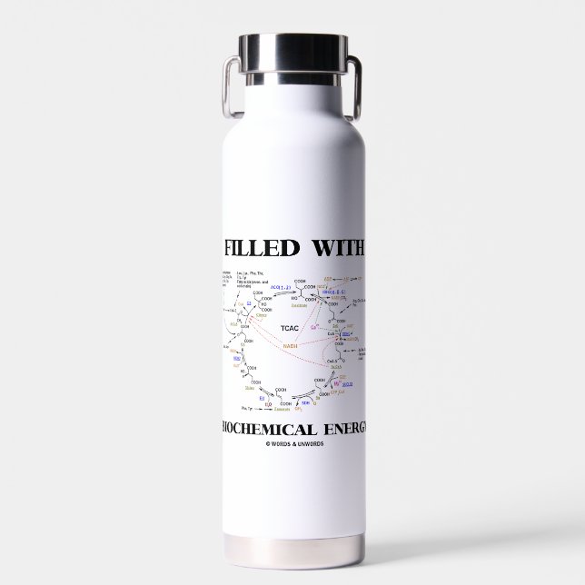 Mit biochemischem Spaß des Krebs gefüllt Trinkflasche (Vorne)