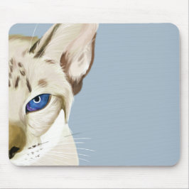Mit blauen Augen Katzen-Mausunterlage Mousepad