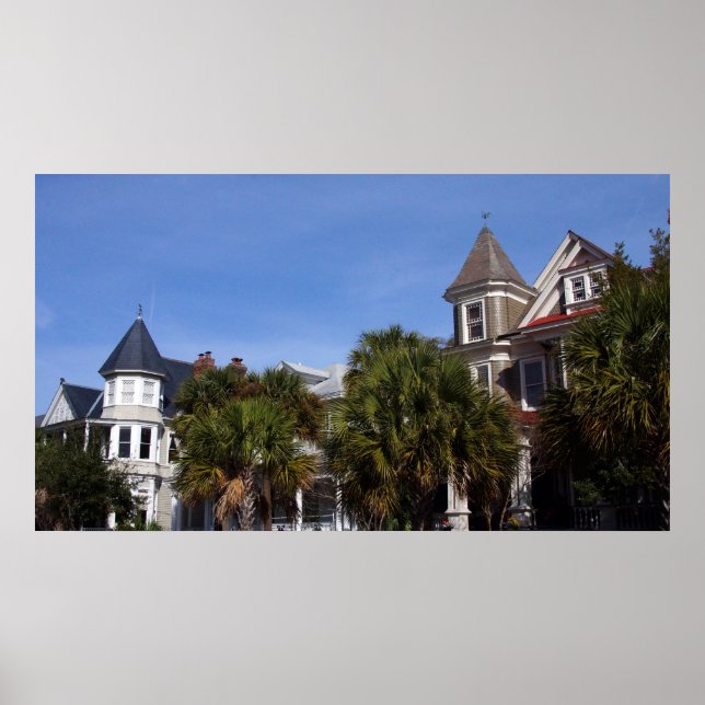 Mit Blick auf den Cannon Park, Charleston SC Poster (Vorne)