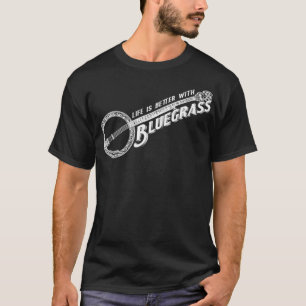Mit Bluegrass Vintag Banjo Premi ist das Leben bes T-Shirt