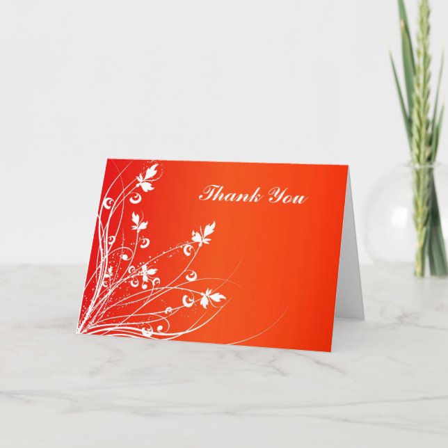 Mit Blumen danke zu kardieren (Vorderseite)