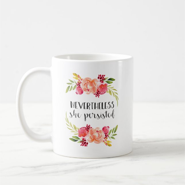 Mit Blumen dennoch bestand sie fort Kaffeetasse (Links)