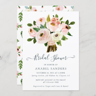 Mit Blumen erröten Einladung