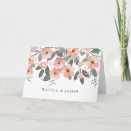 Mit Blumen errötet Watercolor-personalisiertes