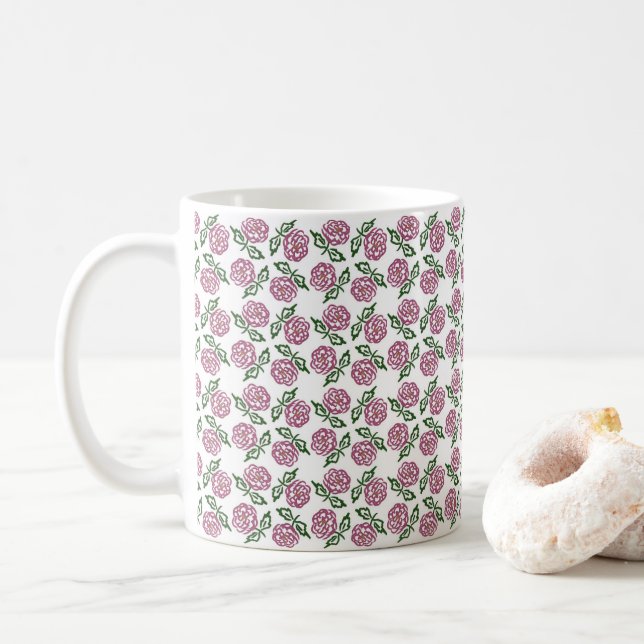 mit Blumen Kaffeetasse (Mit Donut)