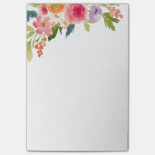 Mit Blumen Post-it Klebezettel