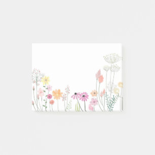 Mit Blumen Post-it Klebezettel
