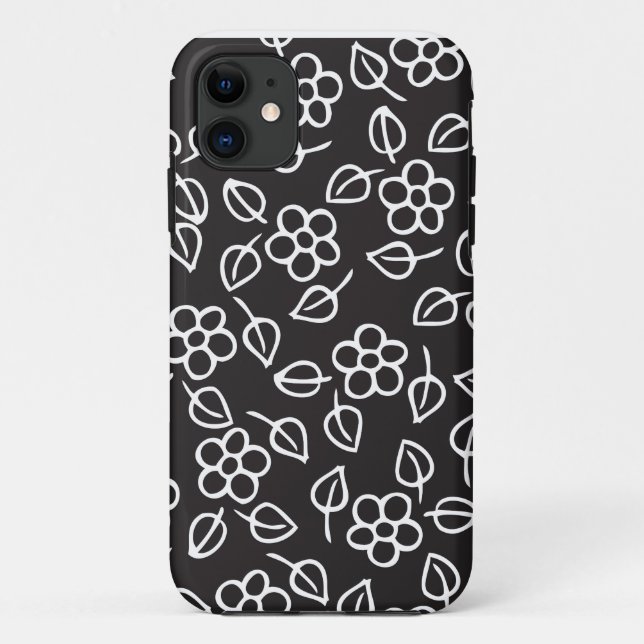 mit Blumen und Blätter Case-Mate iPhone Hülle (Rückseite)