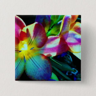 Mit Blumenkleines, 1 ¼ Zoll-runder Knopf Button