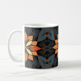 mit Blumenmuster und sauberen Linien Kaffeetasse