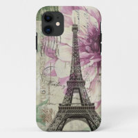 Mit Blumenturm Boho Chic-Vintager Paris Eiffel