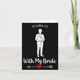 Mit Braut-Matching-Paar-Hochzeit-Flitterwochen-Brä Karte
