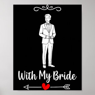 Mit Braut-Matching-Paar-Hochzeit-Flitterwochen-Brä Poster