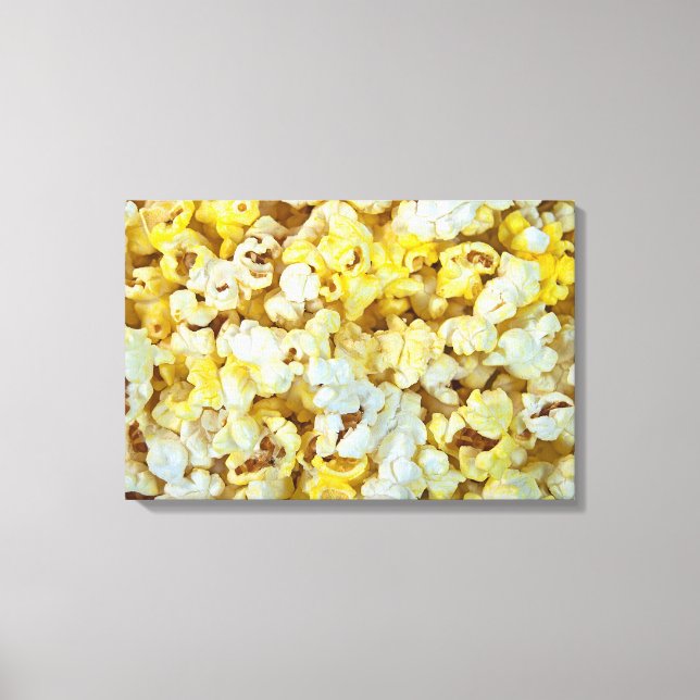 mit Butter zubereichte Popcorn Leinwanddruck (Vorderseite)
