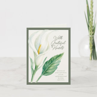 Mit dankbaren Herzen Calla-Lilien-Gedenk-Dankeschö