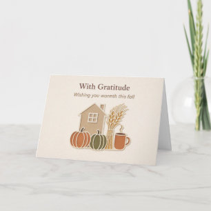 Mit Dankbarkeit • Warme Herbstwünsche Herbstgruß Dankeskarte