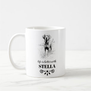 Mit dem benutzerdefinierten Dogennamen ist die Leb Kaffeetasse