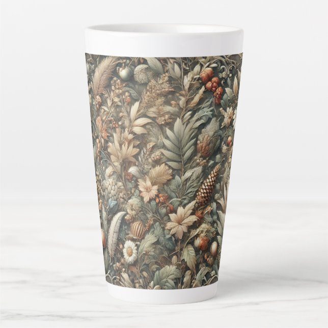 Mit dem Charme der Natur jeden Schluck. Milchtasse (Vorderseite)