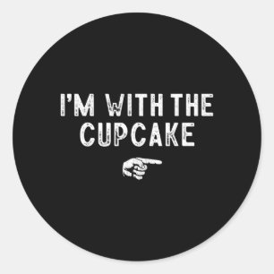 Mit dem Cupcake-Matching-Lazy-Kostüm Halloween Runder Aufkleber