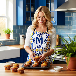 Mit dem ersten 💛 💙 blauen und gelben Azulejos Schürze