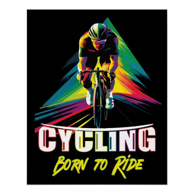 Mit dem Fahrrad Geboren Poster (Vorderseite)