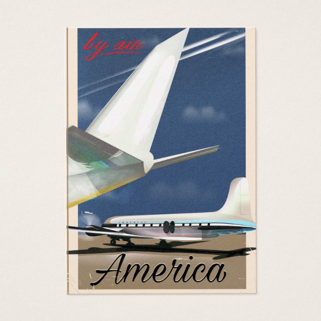 Mit dem Flugzeug - Amerika (Vorderseite)