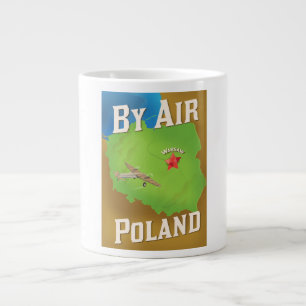 Mit dem Flugzeug nach Polen Reiseposter Jumbo-Tasse