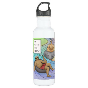 Mit dem Fluss gehen Trinkflasche