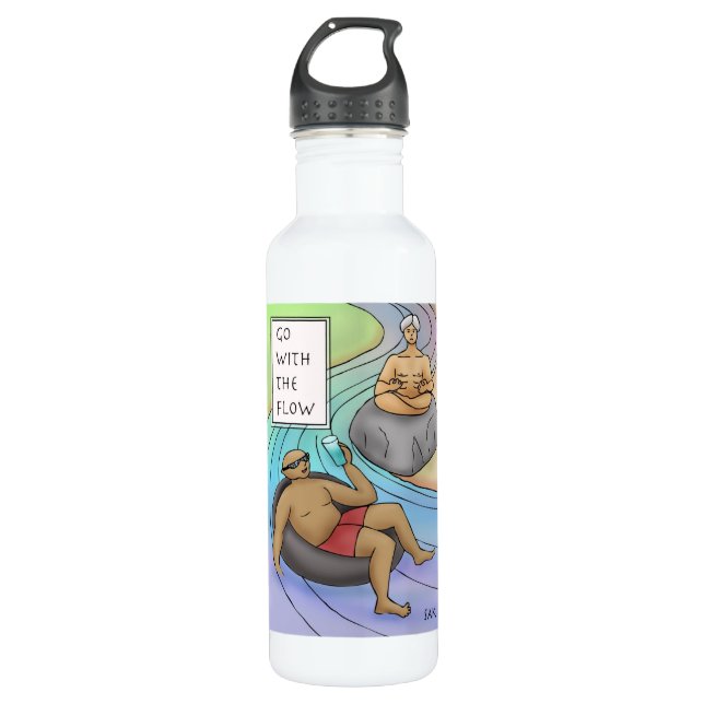 Mit dem Fluss gehen Trinkflasche (Vorderseite)