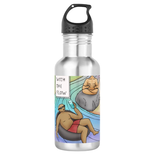 Mit dem Fluss gehen Trinkflasche (Vorderseite)