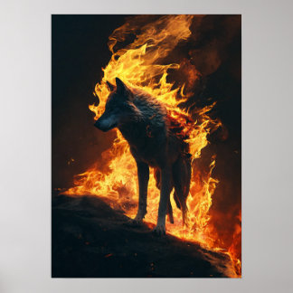 "Mit dem Geist des Wolfs brennen" Poster